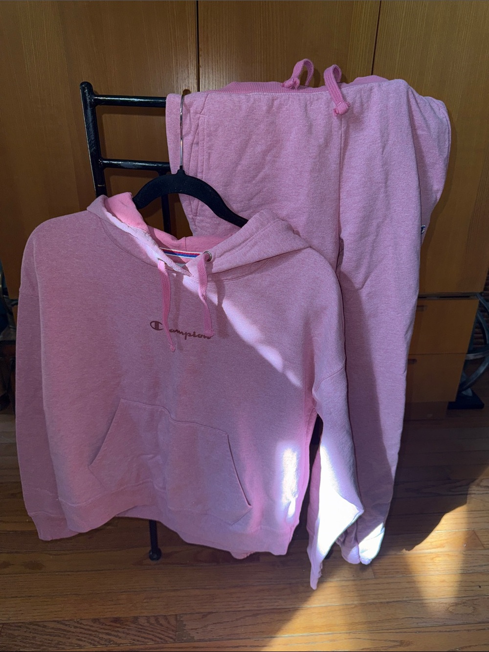 Champion Pink Hoodie and Joggers Set - Soft Pastel Pink